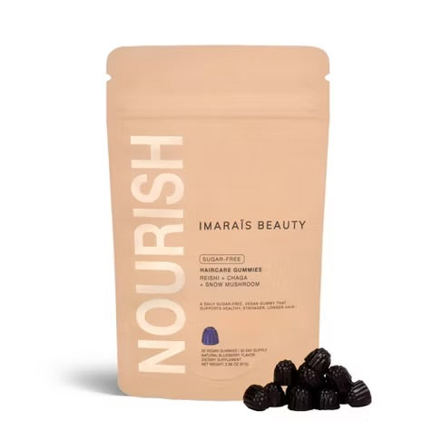 Imarais Beauty Nourish Haircare Gummies for Hair Growth, Anti-Shedding - Vegan and Sugar-Free - 60ct